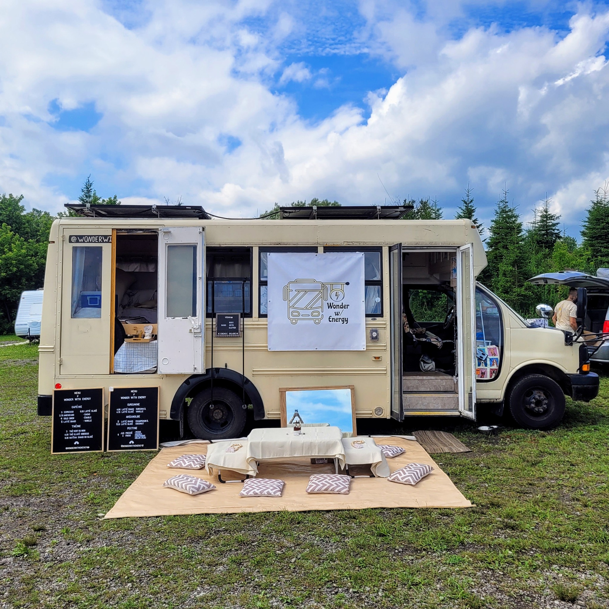 Wonder w/ Energy solar-powered mobile cafe bus